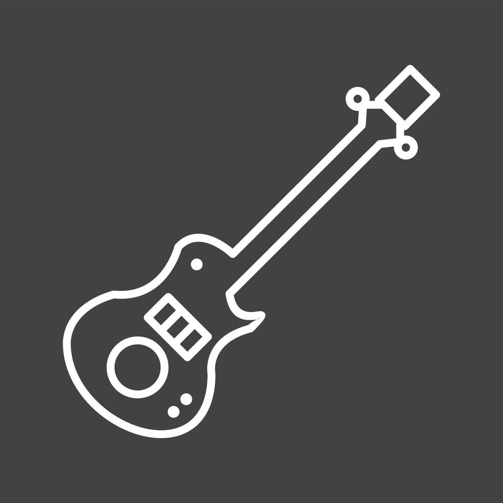 Einzigartiges Symbol für die Vektorlinie der E-Gitarre vektor