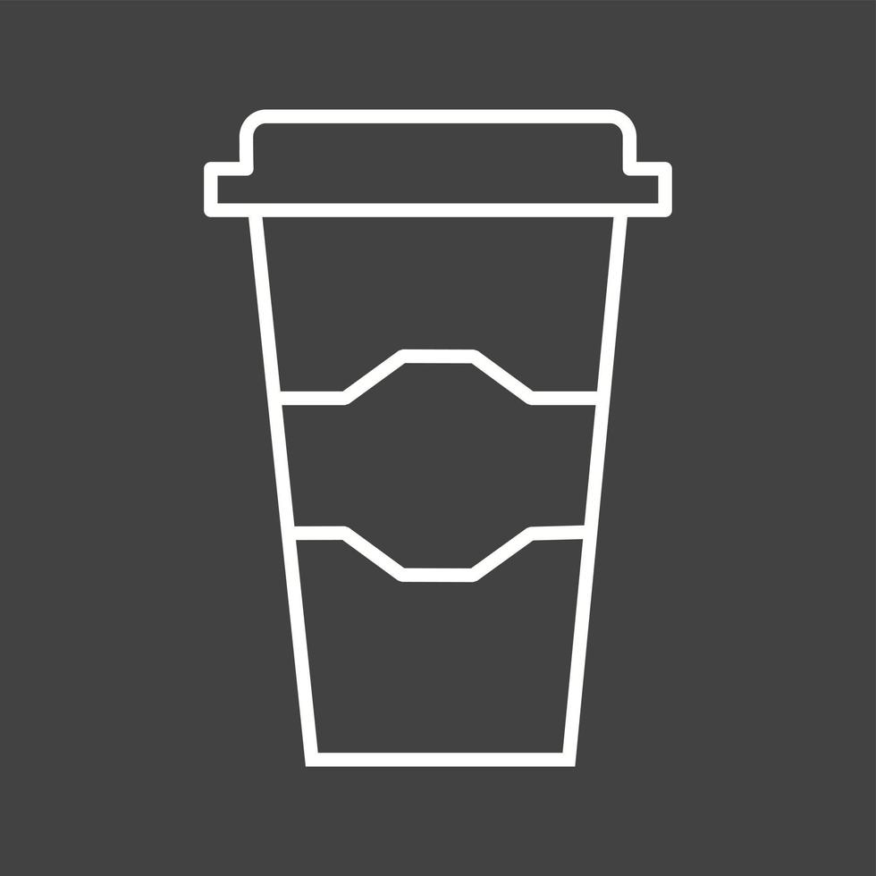 Einzigartiges Symbol für die Vektorlinie des Kaffeeglases vektor