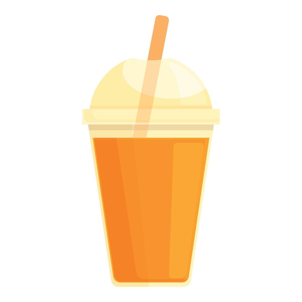 juice kopp ikon tecknad serie vektor. orange stänk vektor