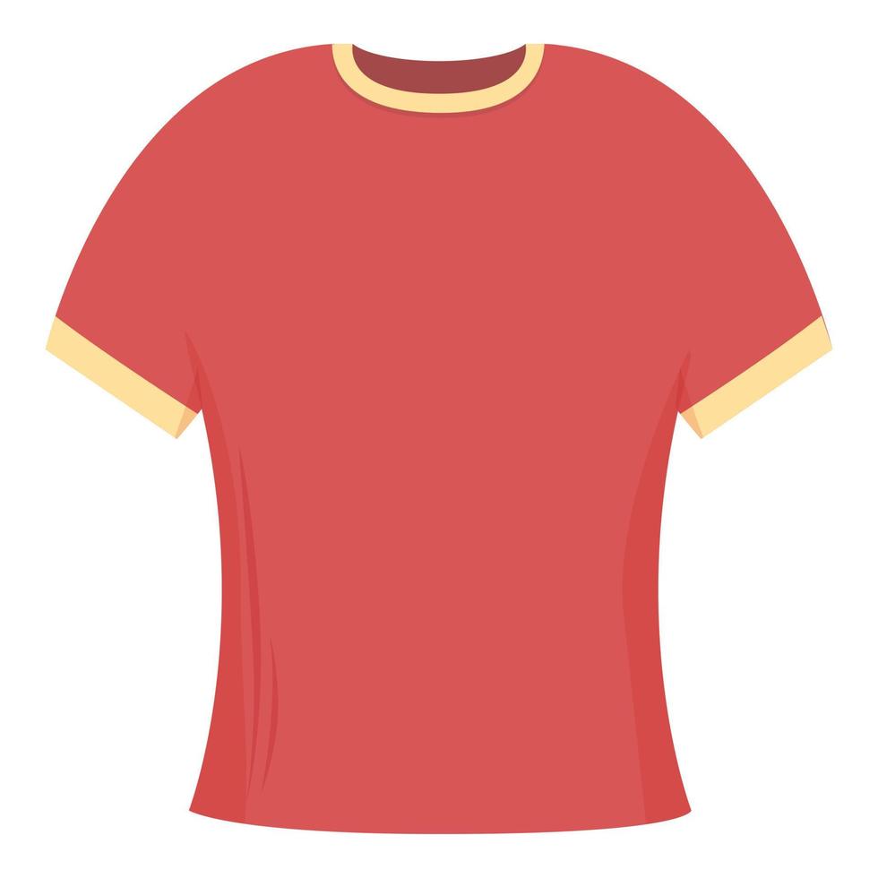 roter T-Shirt-Symbol Cartoon-Vektor. Sport zurück vektor