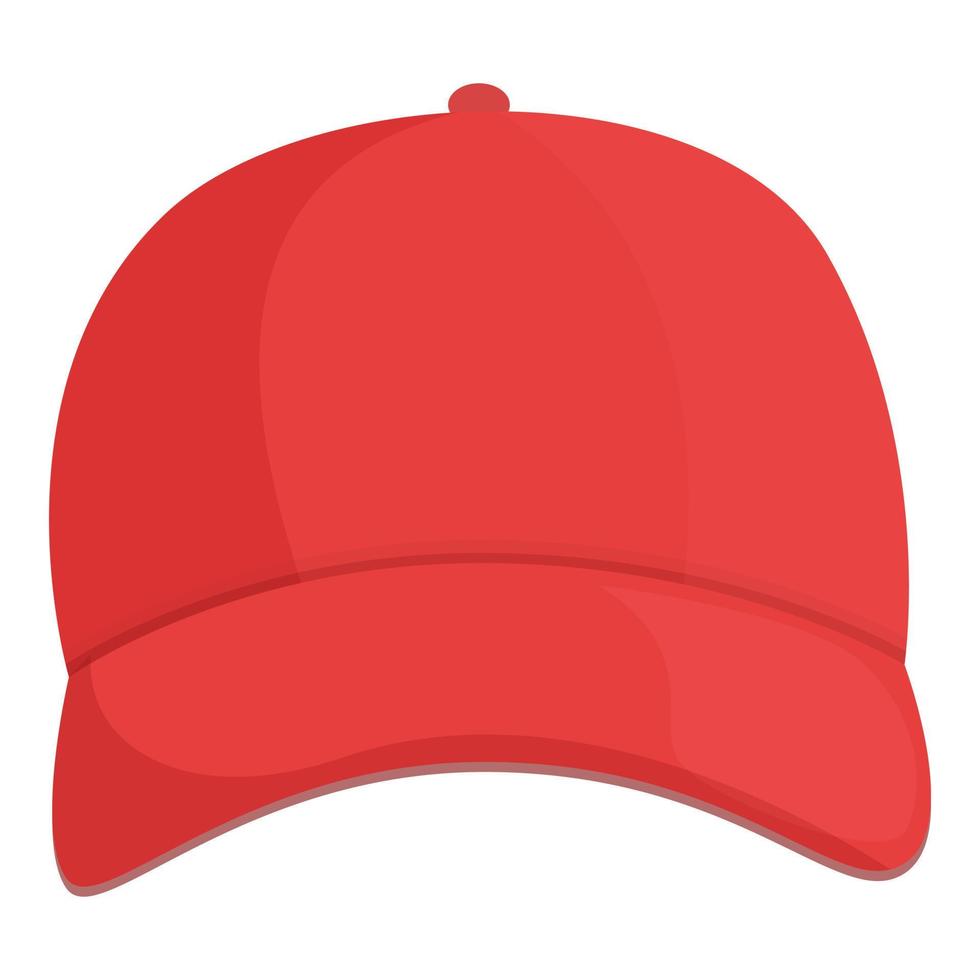 röd keps ikon tecknad serie vektor. baseboll hatt vektor