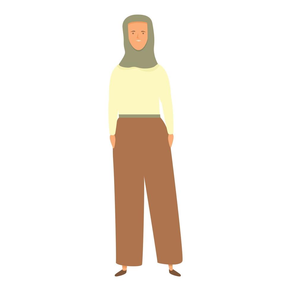 muslim mode ikon tecknad serie vektor. hijab kvinnor vektor