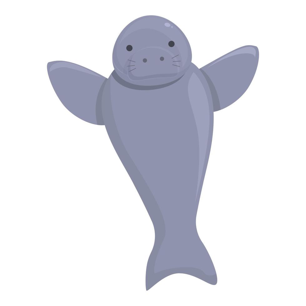 Seekuh-Symbol Cartoon-Vektor. Meer Dugong vektor