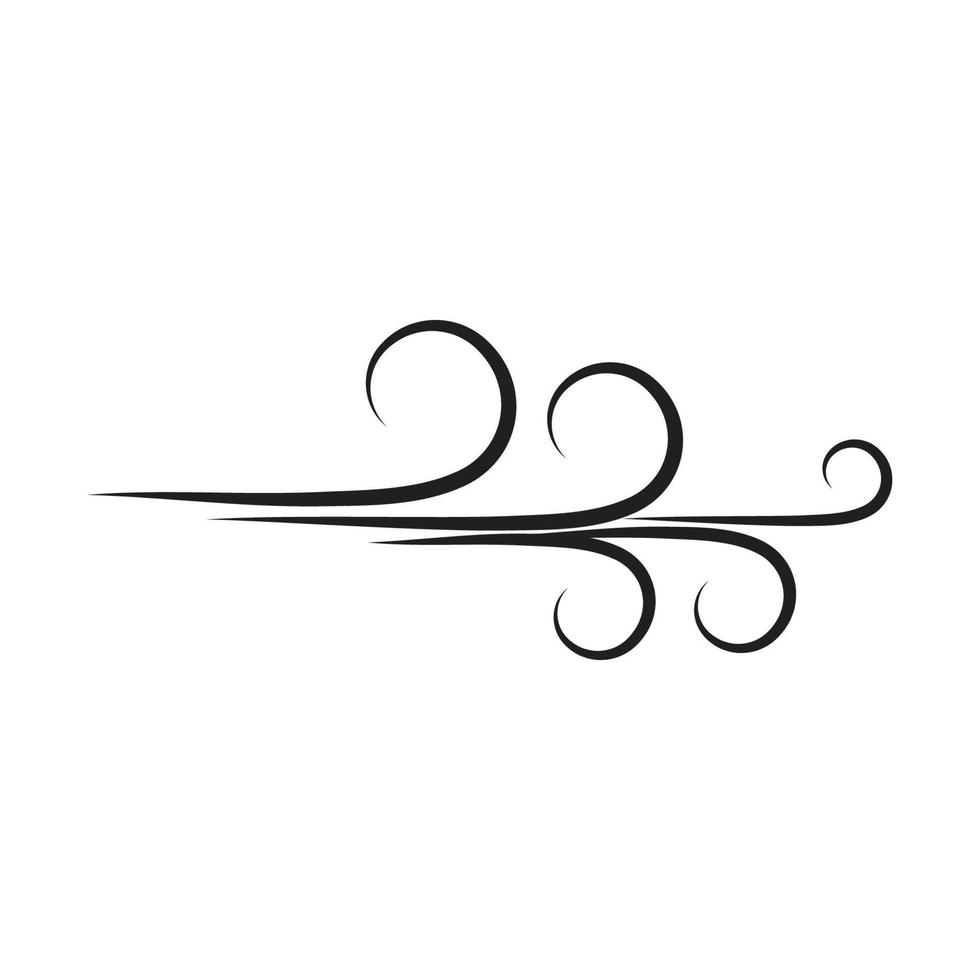 Wind-Symbol isoliert Logo-Vektor-Template-Design vektor