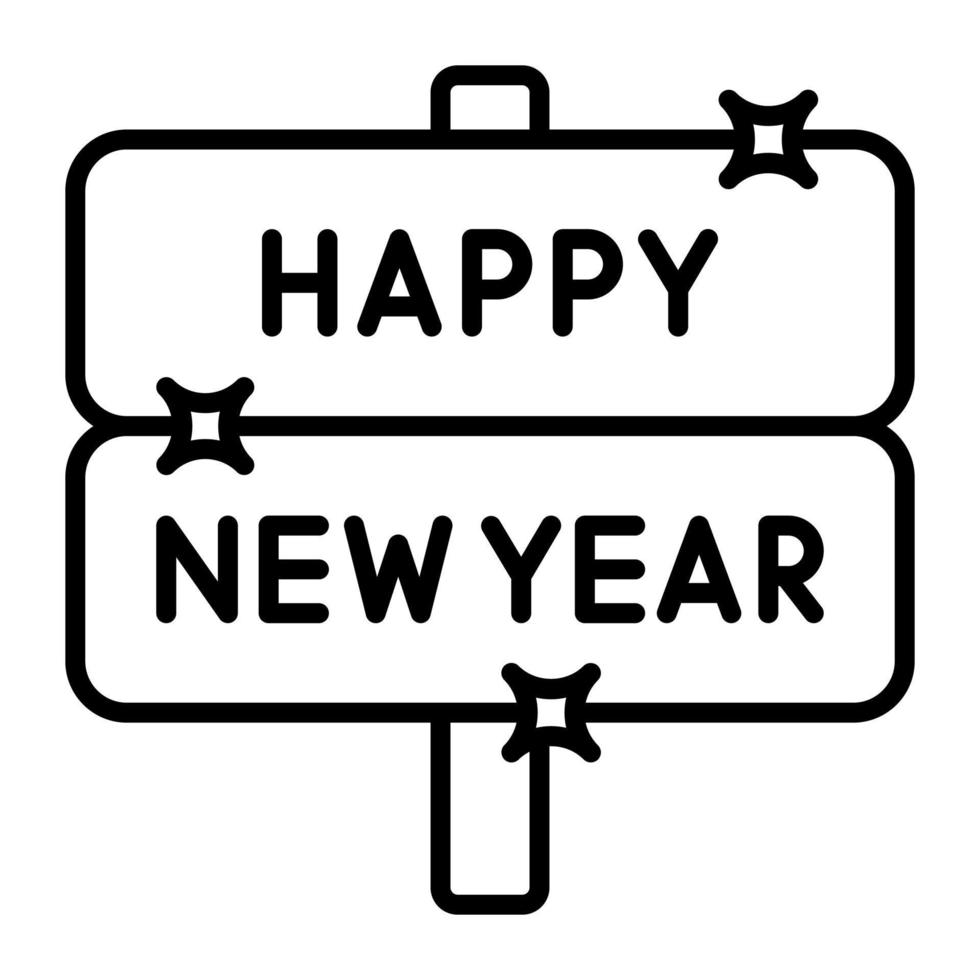 Werfen Sie einen Blick auf das Vektorsymbol „Frohes neues Jahr“. vektor