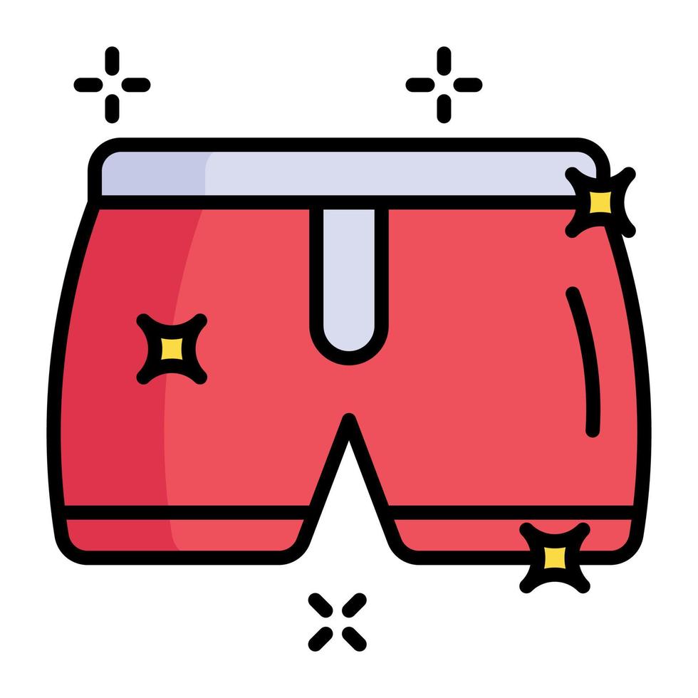 eine bearbeitbare Ikone der Unterwäsche im modernen Stil, Strandbekleidung vektor