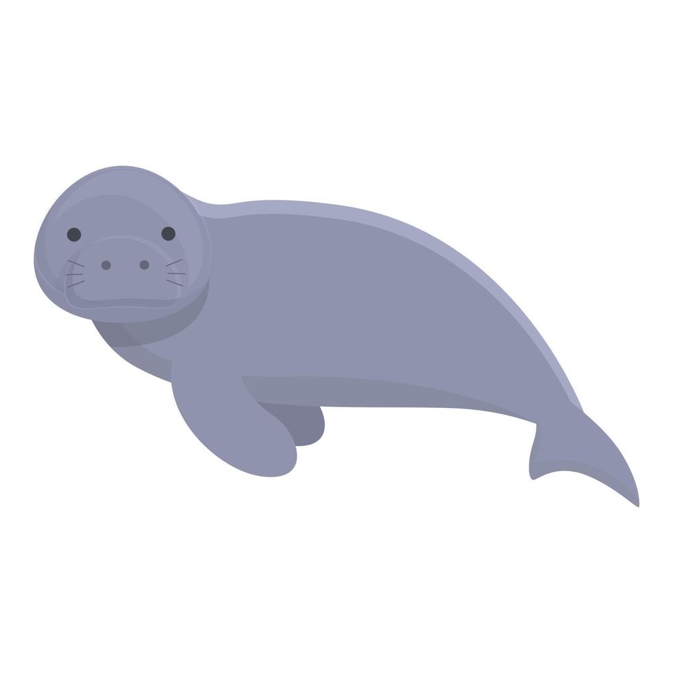 natur dugong ikon tecknad serie vektor. hav manatee vektor