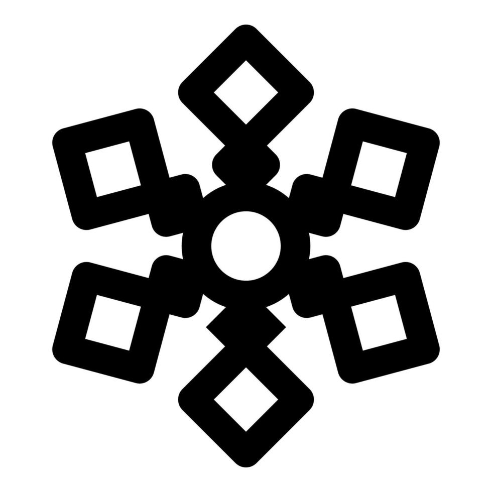 Schneeflocke, Vektor, Weihnachten, Symbol, Logo, Schnee, Umrissstil vektor