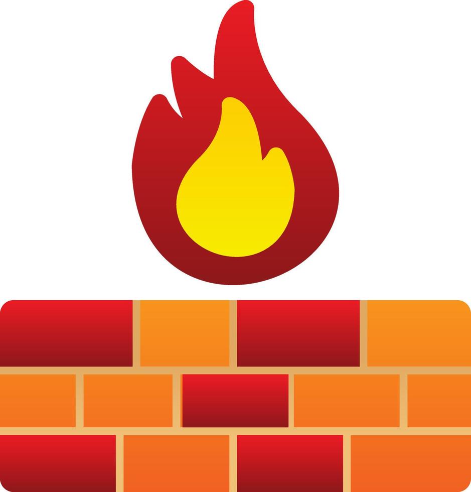 Firewall-Vektor-Icon-Design vektor