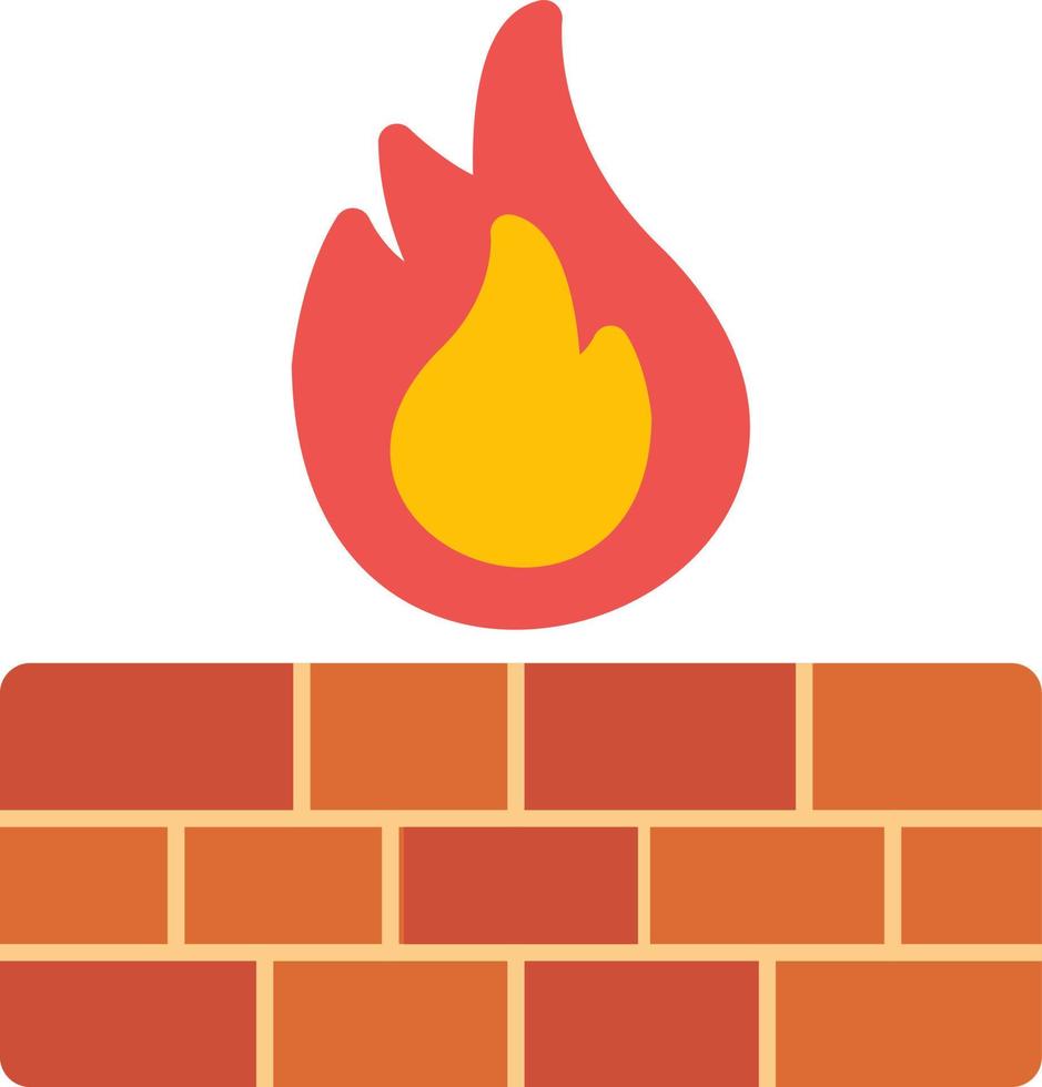 Firewall-Vektor-Icon-Design vektor