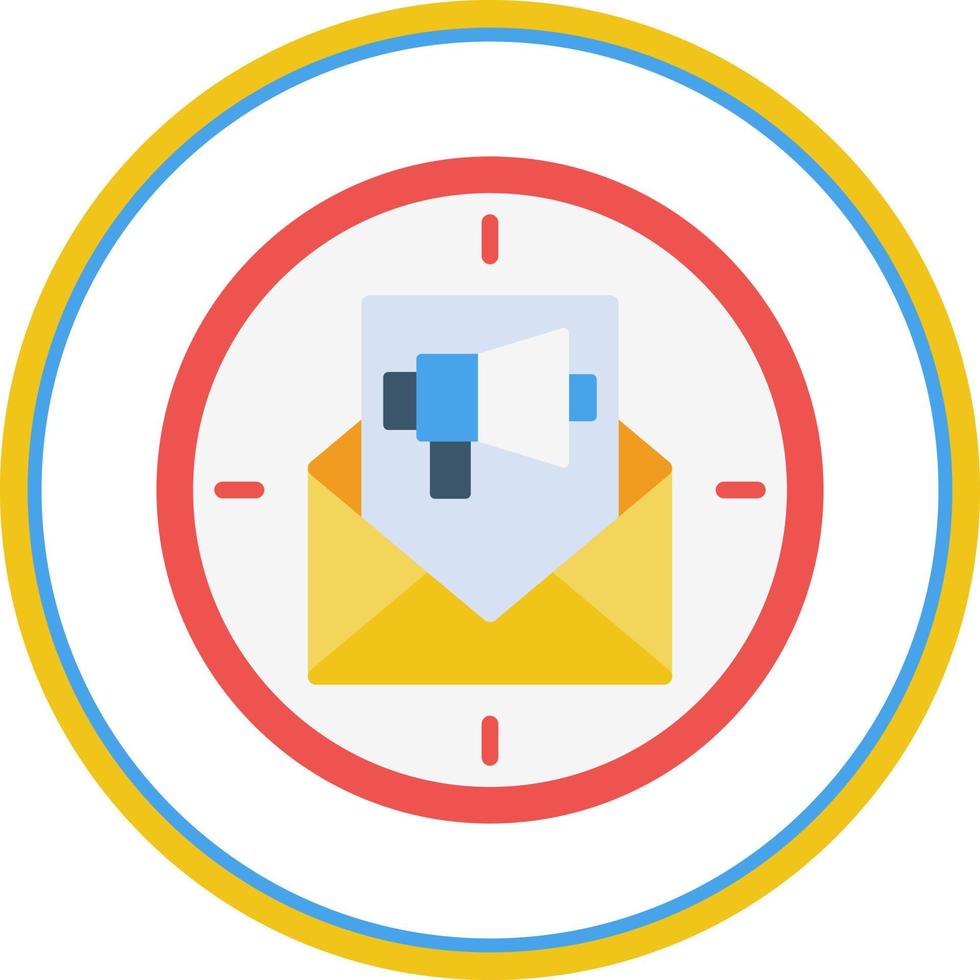 E-Mail-Direktmarketing-Vektor-Icon-Design vektor