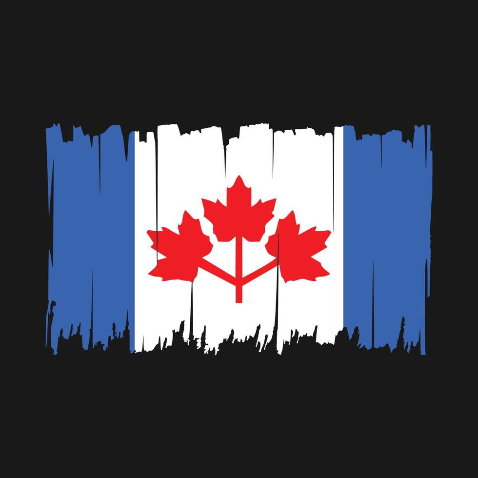 Kanada-Flaggenpinsel-Vektorillustration vektor