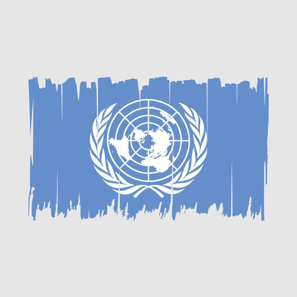 Flaggenbürsten-Vektorillustration der Vereinten Nationen vektor