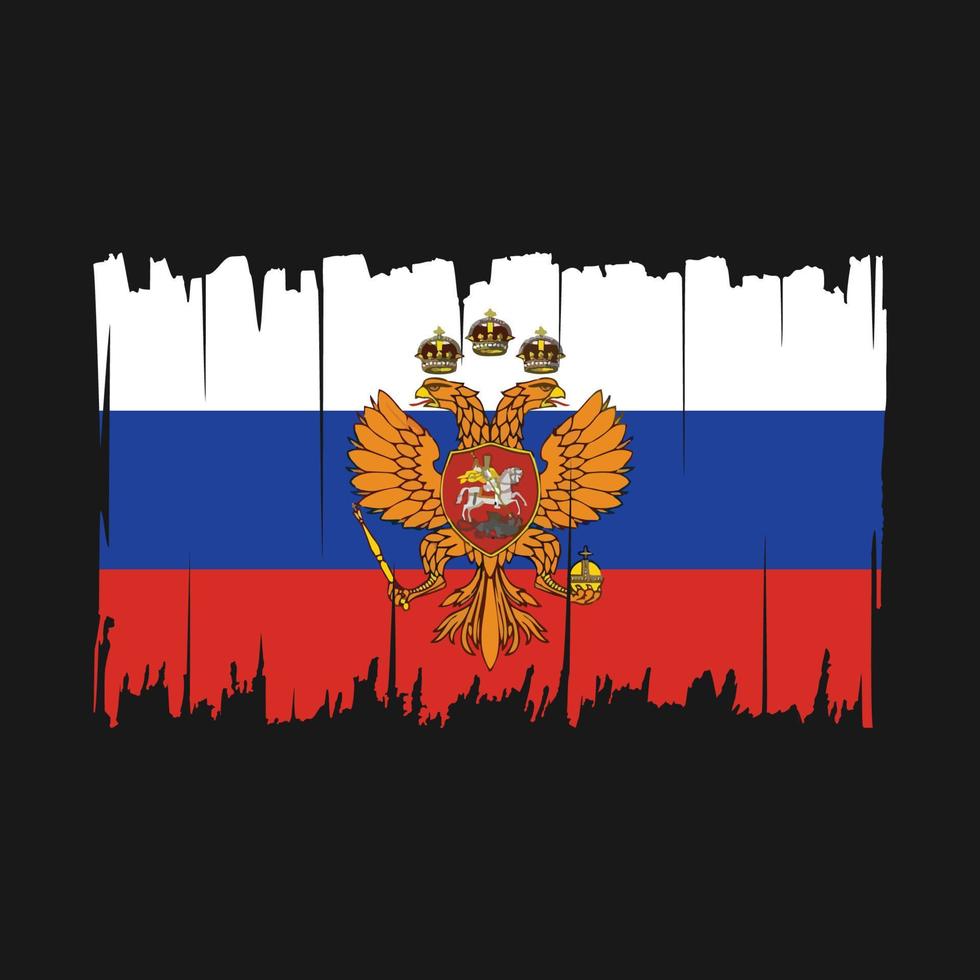 russland flag pinsel vektor illustration