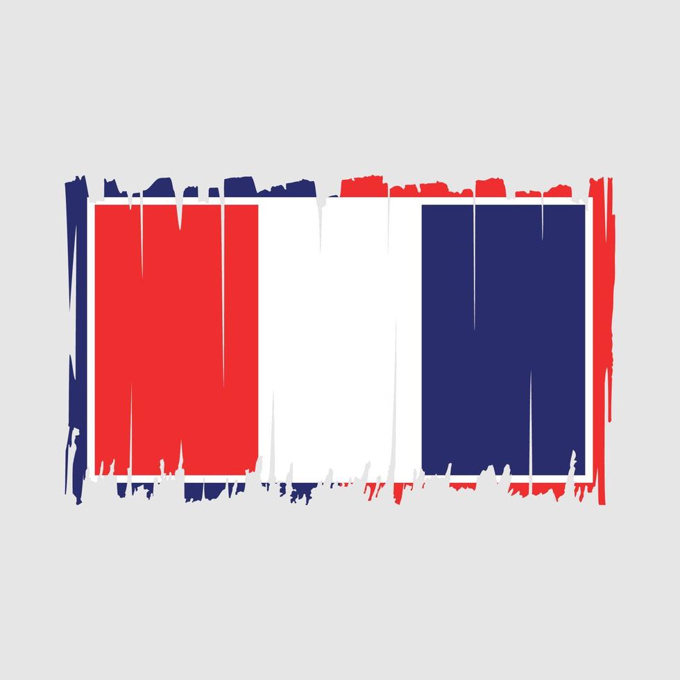 Frankreich-Flagge-Pinsel-Vektor-Illustration vektor