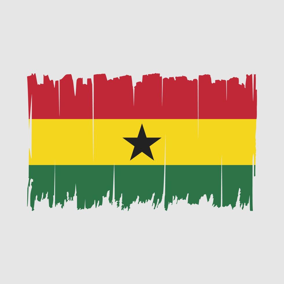 ghana flagga borsta vektor illustration