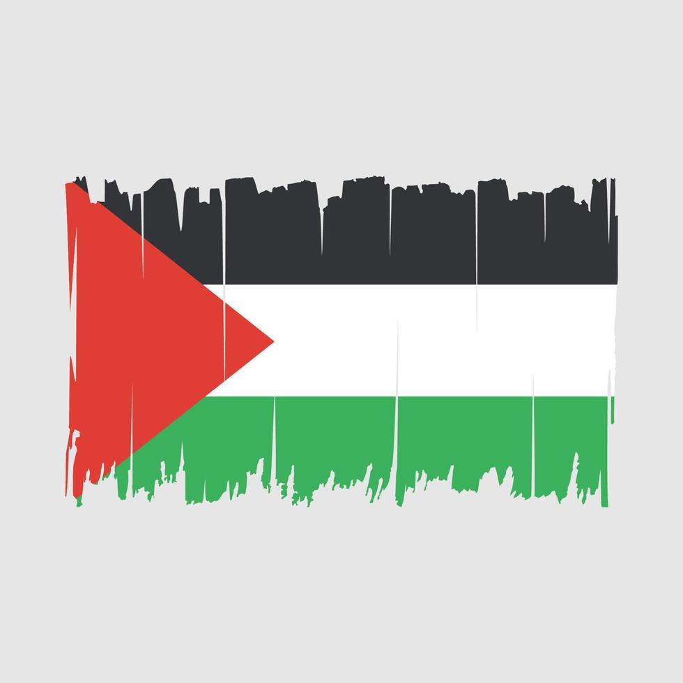 Palästina-Flagpinsel-Vektorillustration vektor