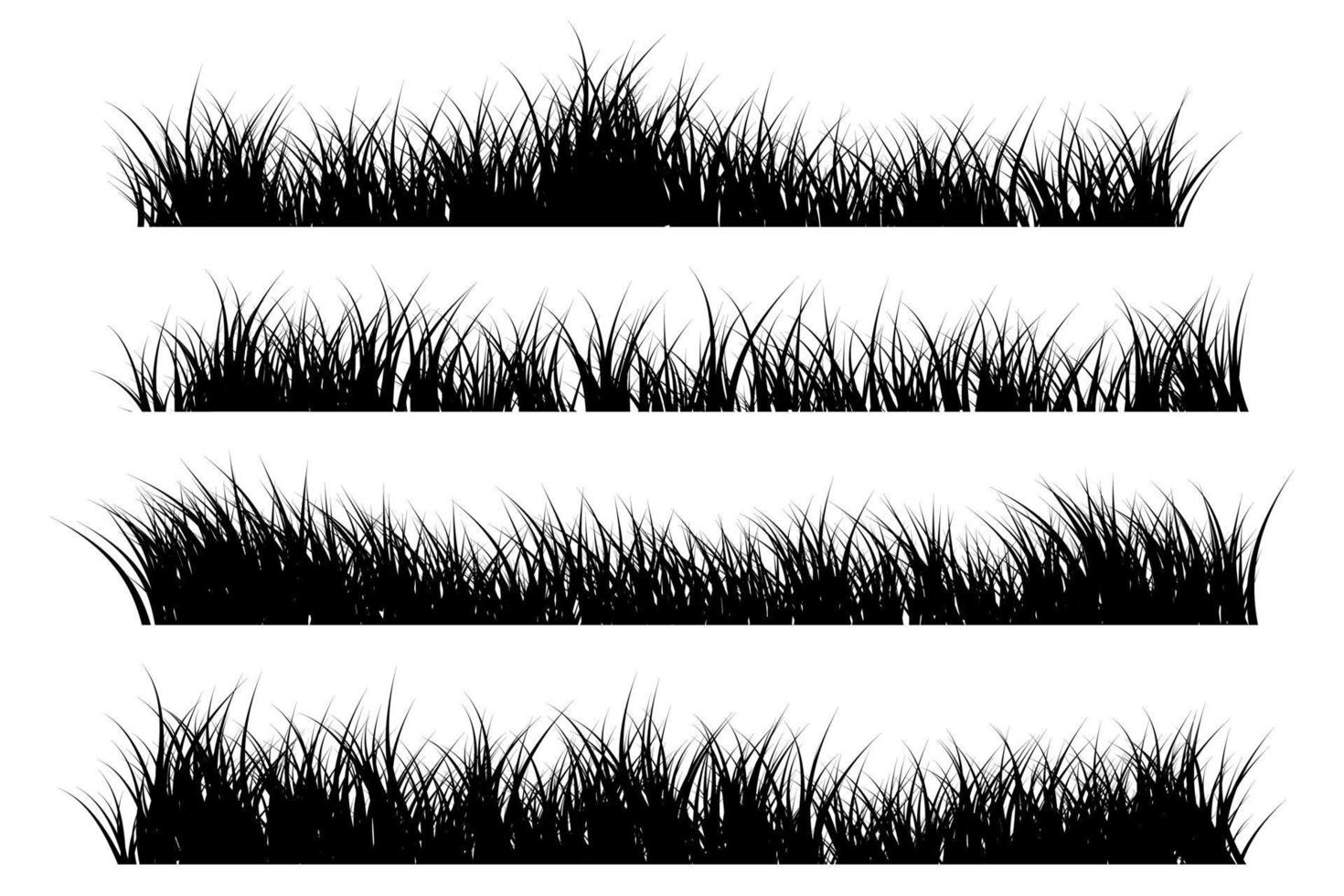 gräs borsta silhuett vektor