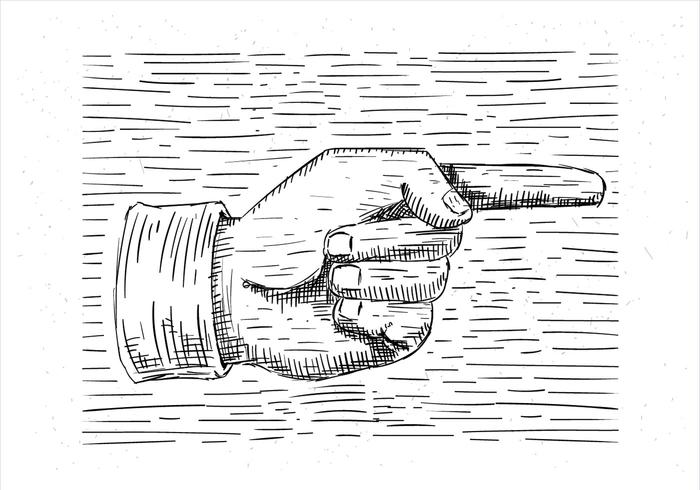 Kostenlose Handgezeichnete Vektor Hand Illustration