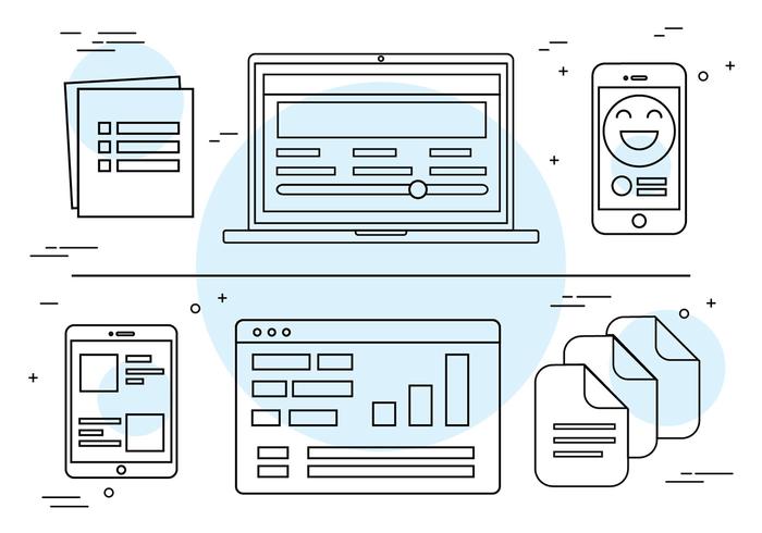 Kostenlose lineare Vektor-Icons und Elemente vektor