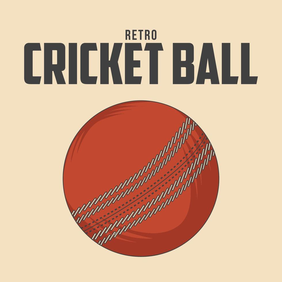 retro cricket boll vektor stock illustration