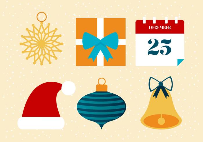 Gratis Flat Design Vector Holiday Ikoner och Elements