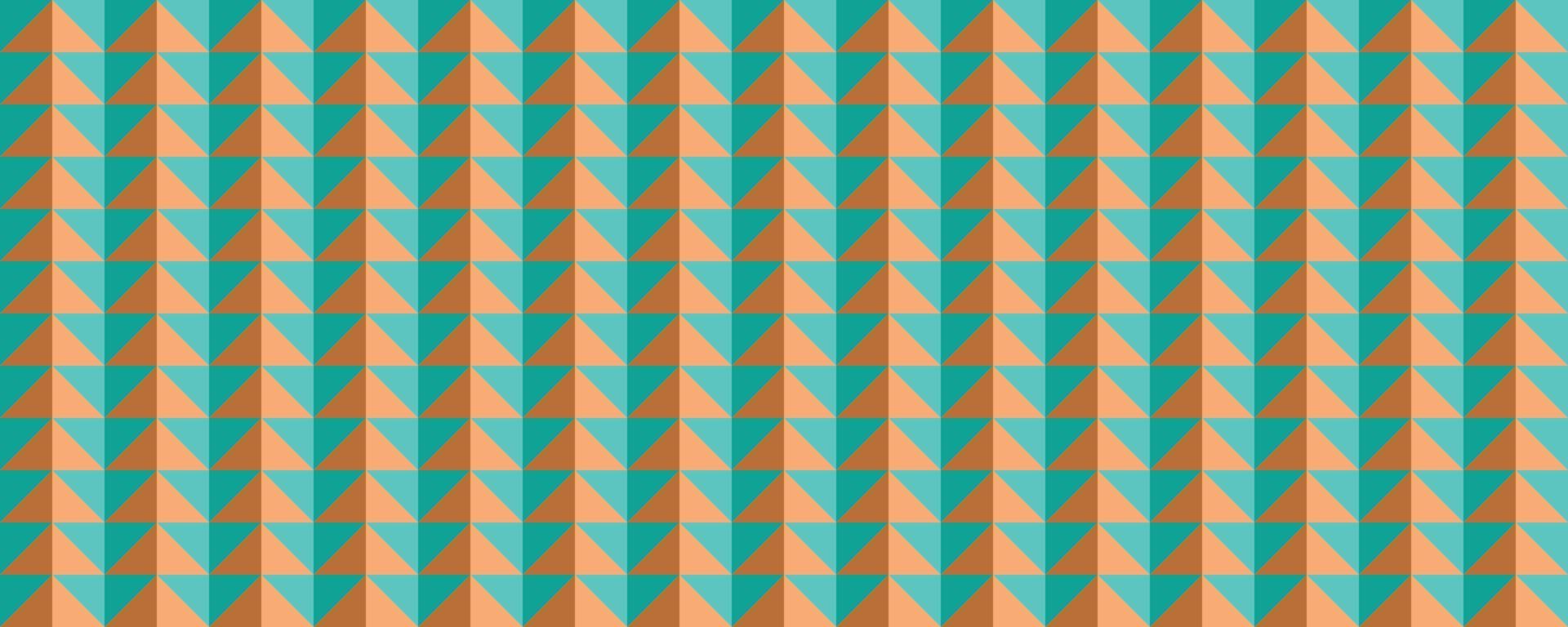 Dreieck geometrisches abstraktes Muster in den Farben Orange und Türkis. Bunter Druck, Hintergrund, Vorlagengestaltungselement oder Poster. Vektor-Illustration. vektor