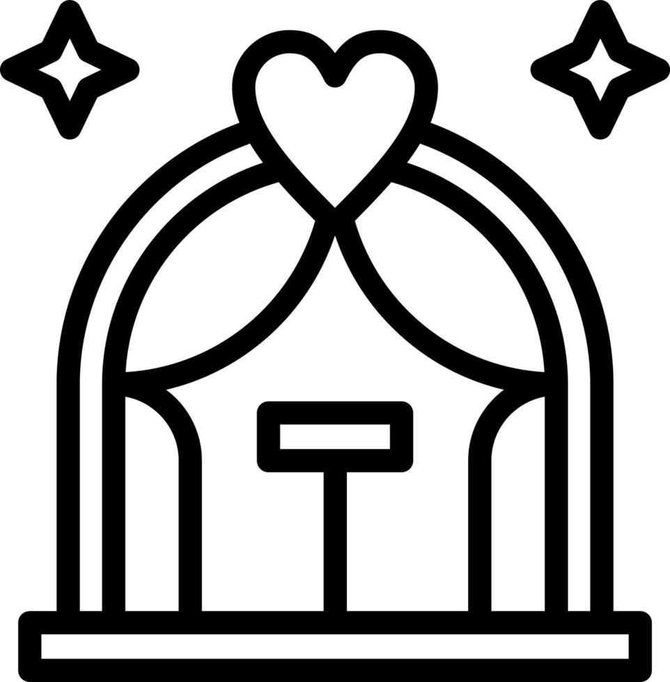 Hochzeitsbogen-Vektor-Icon-Design vektor