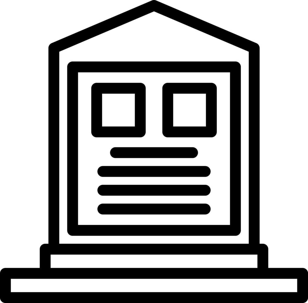 Friedhof-Vektor-Icon-Design vektor