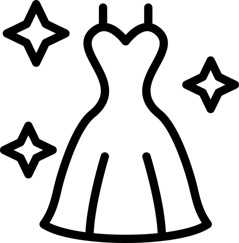 bröllop klänning vektor ikon design