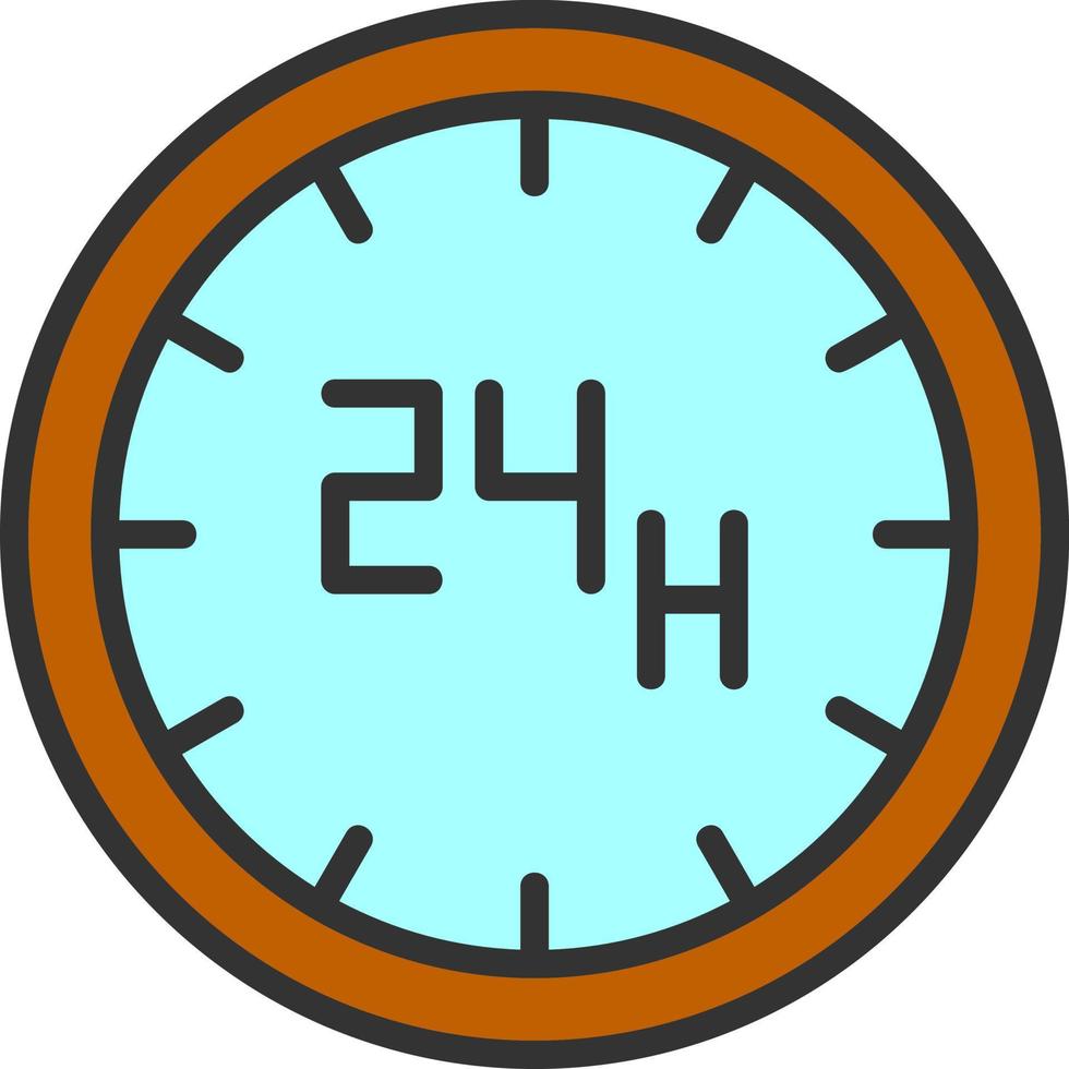 24 Stunden Vektor-Icon-Design vektor