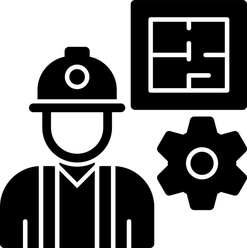 Bauingenieur-Vektor-Icon-Design vektor