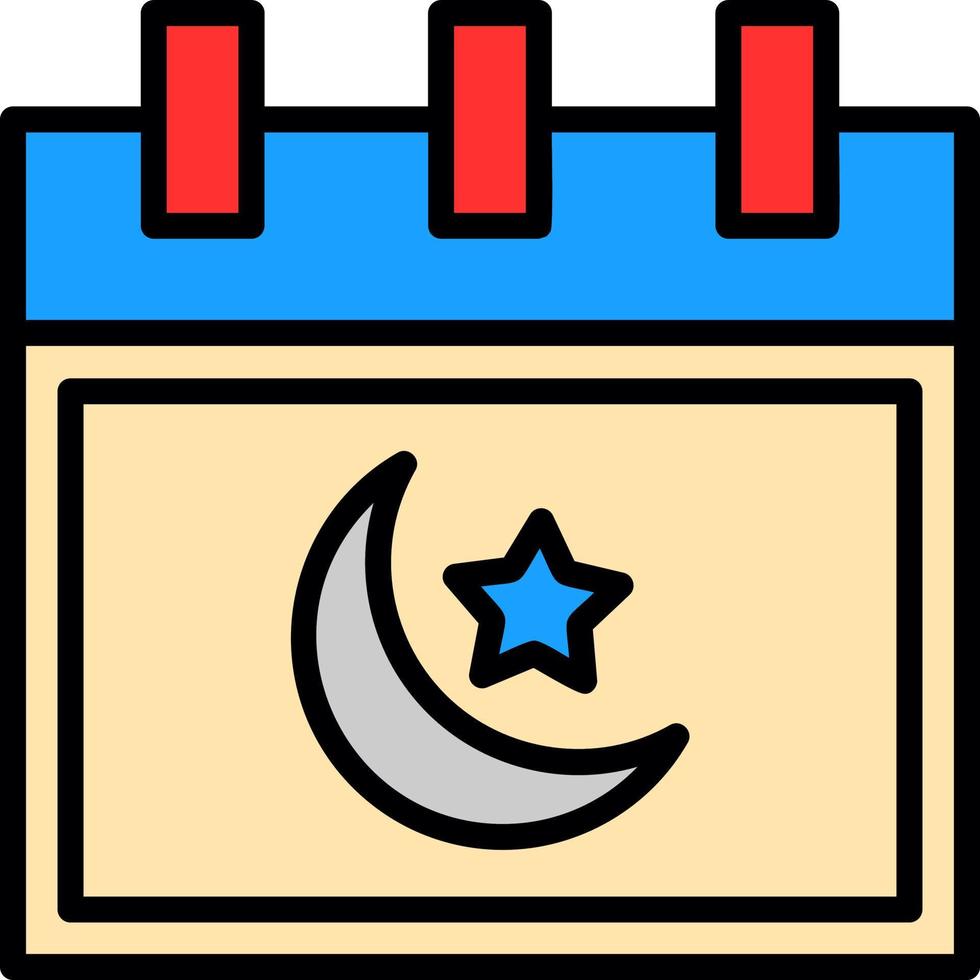 islamischer Kalender-Vektor-Icon-Design vektor