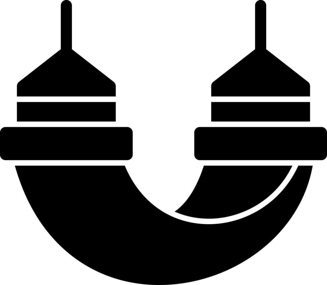 Hängematte-Vektor-Icon-Design vektor