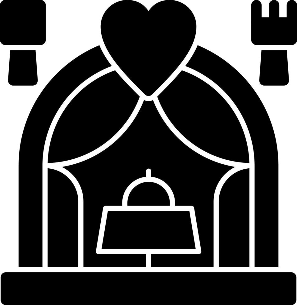 Hochzeitsessen Vektor-Icon-Design vektor