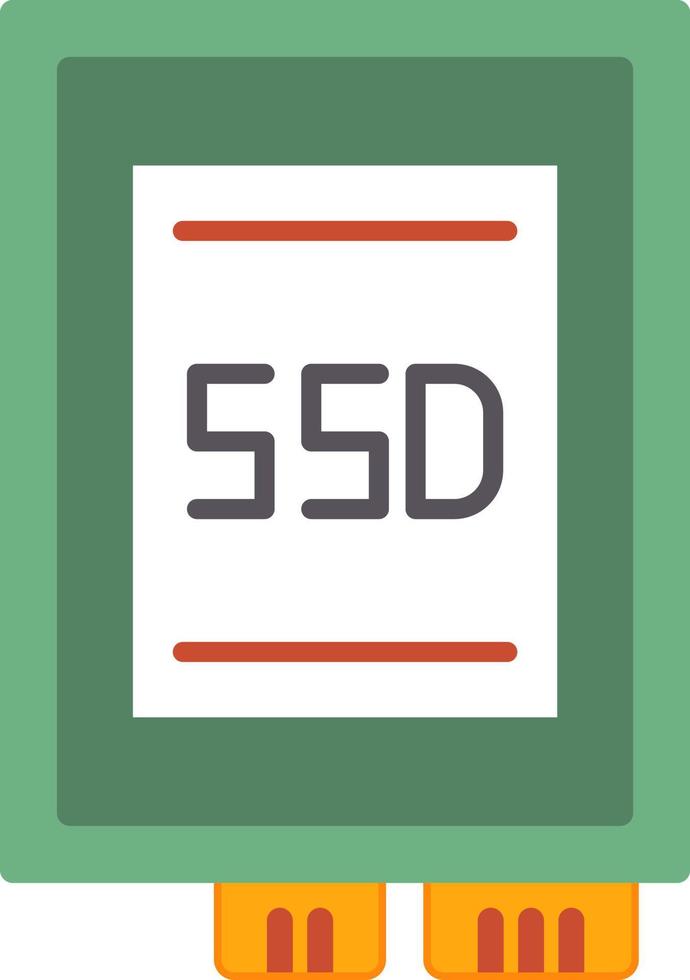 ssd-Karten-Vektor-Icon-Design vektor