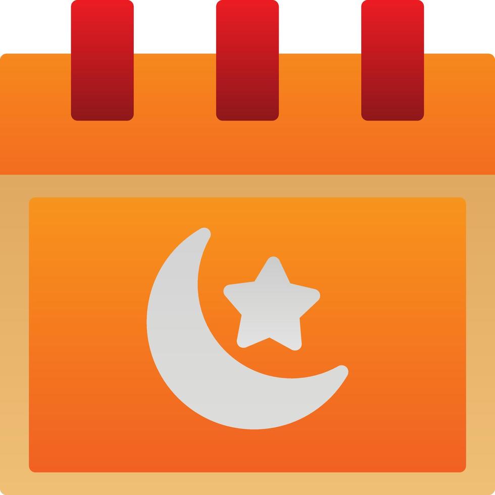 islamischer Kalender-Vektor-Icon-Design vektor