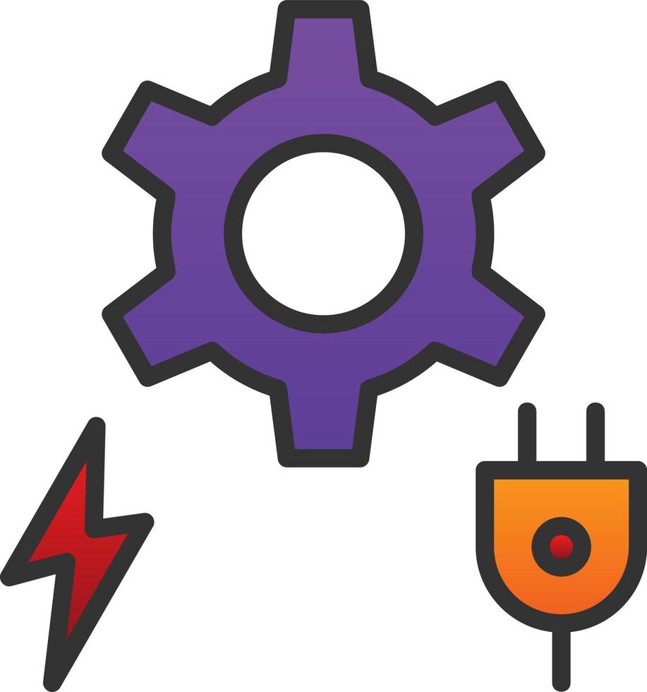 kraft och energi vektor ikon design