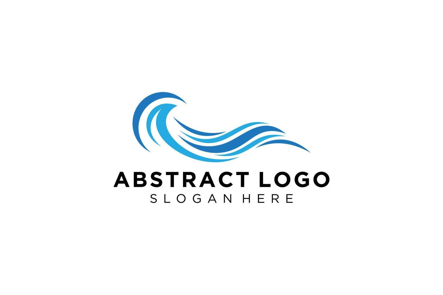 abstraktes Wasserwellen-Splash-Logo-Symbol und Icon-Design. vektor