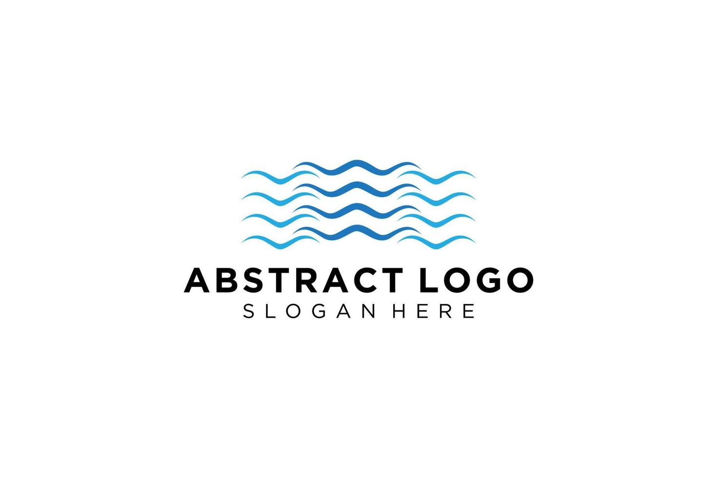 abstraktes Wasserwellen-Splash-Logo-Symbol und Icon-Design. vektor