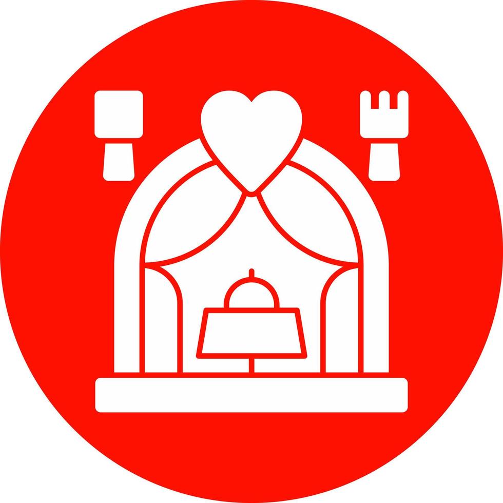 Hochzeitsessen Vektor-Icon-Design vektor