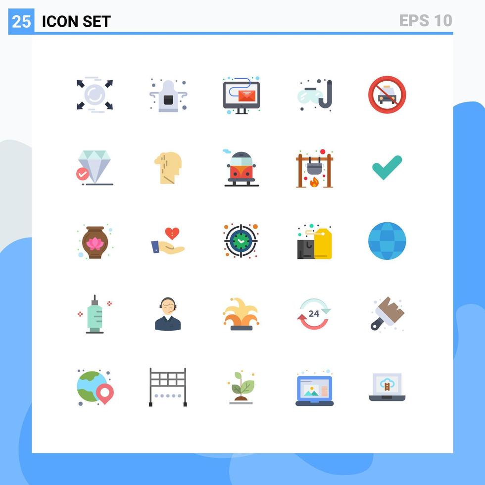 användare gränssnitt packa av 25 grundläggande platt färger av av Inaktiverad e-post bil hobbies redigerbar vektor design element