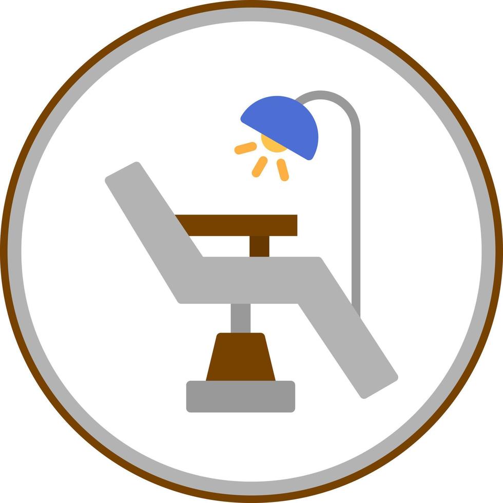 Zahnarztstuhl-Vektor-Icon-Design vektor