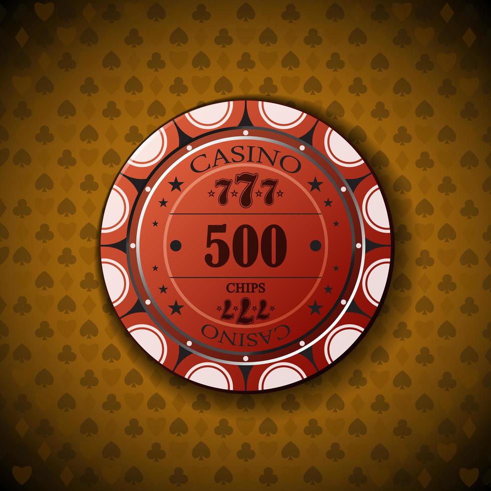 Pokerchip nominal fünfhundert vektor