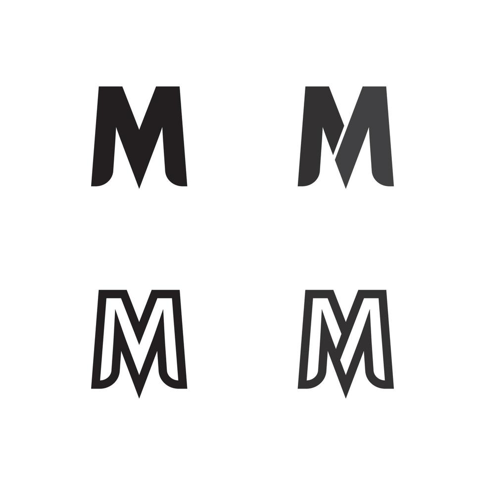 m brev logotyp mall vektor