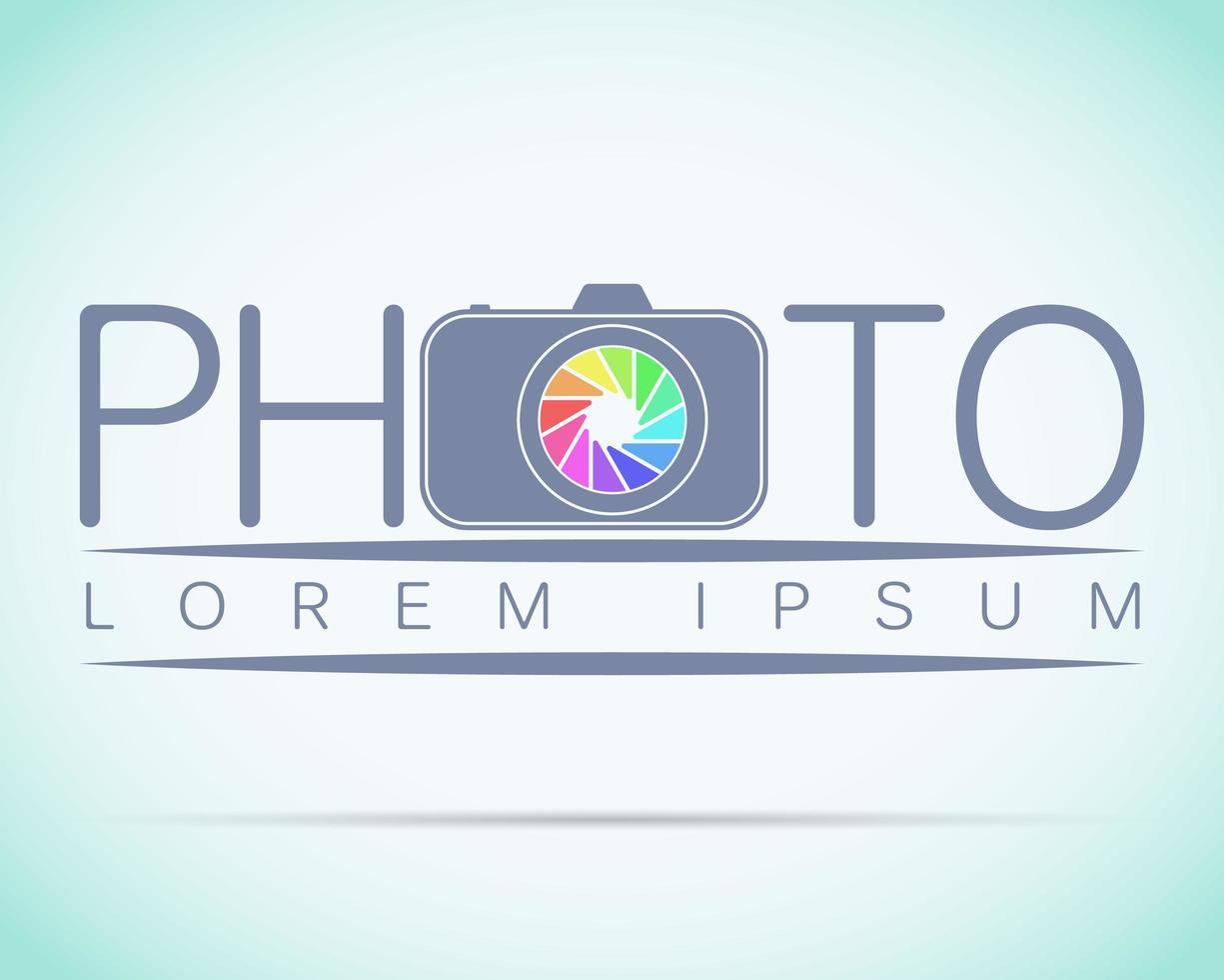 Fotostudio Logo Mock Up Licht Beispieltext vektor