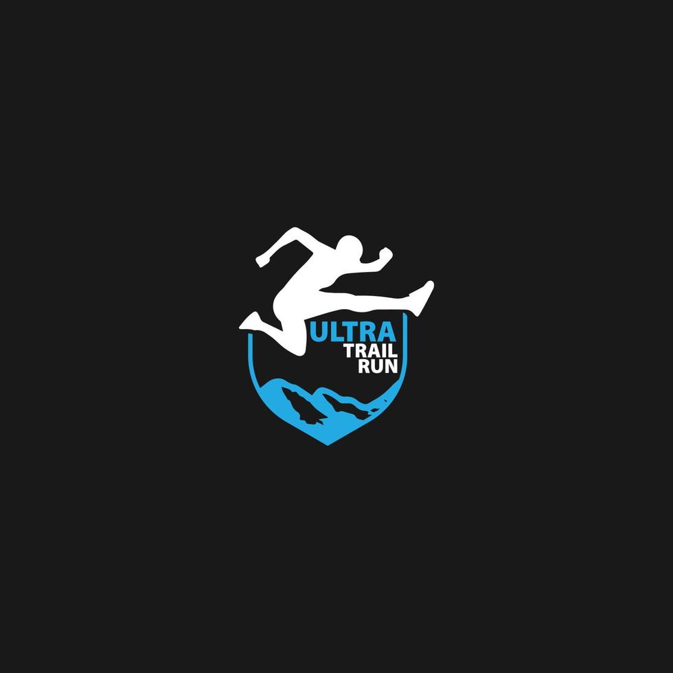 Ultra-Trail-Run-Logo-Vektor vektor