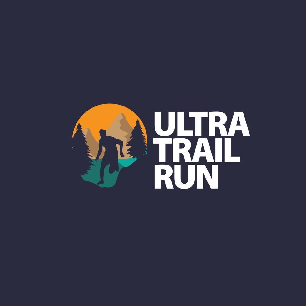 Ultra-Trail-Run-Logo-Vektor vektor