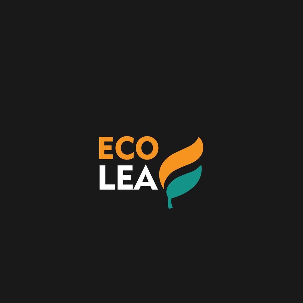 eco blad loogo vektor