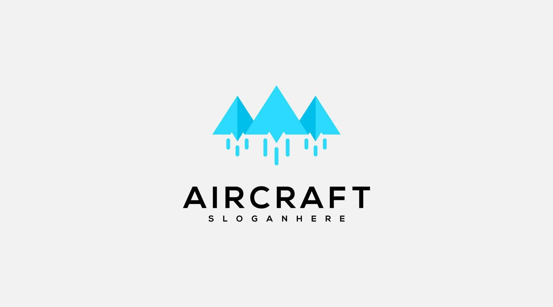 Flugzeug-Logo-Vektor-Design-Illustration vektor